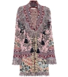 ETRO LINEN-BLEND JACQUARD CARDIGAN,P00467809