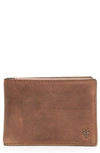 FRYE HOLDEN LEATHER PASSCASE WALLET,DB0519