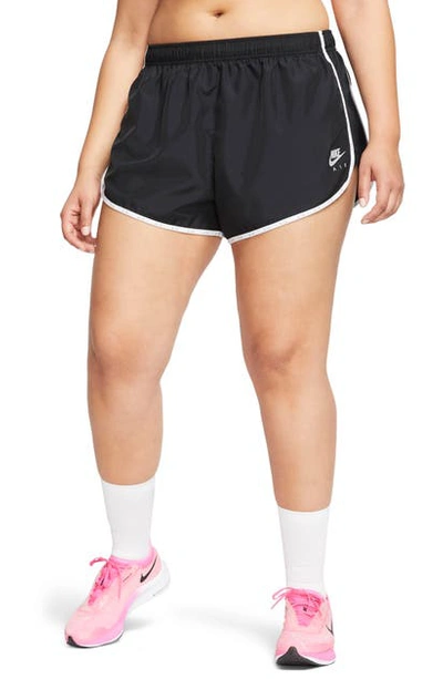 Nike Air Dri-fit Running Shorts In Black/ White/ Reflective Silv