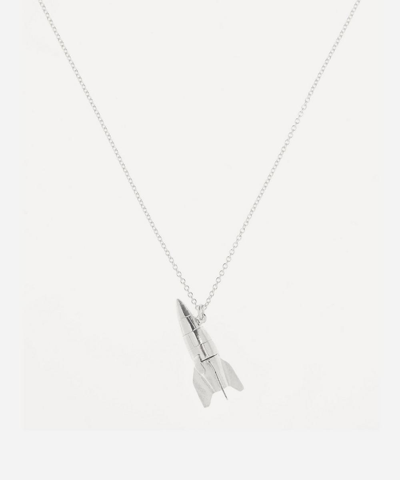 Alex Monroe Silver Rocket Locket Pendant Necklace