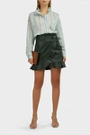 ISABEL MARANT ÉTOILE Qing Ruffled Leather Mini Skirt