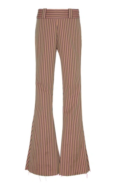 Alix Of Bohemia Women's Carnaby Striped Cotton Flared Pants In Purple