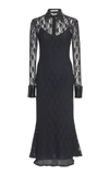 CHRISTOPHER KANE BELL-SLEEVE LACE MIDI DRESS,804654