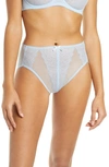 Wacoal Retro Chic High Cut Briefs In Cashmere Blue