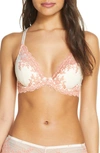 Wacoal Embrace Lace Plunge Convertible Contour Underwire Bra In Dew,coral Pink