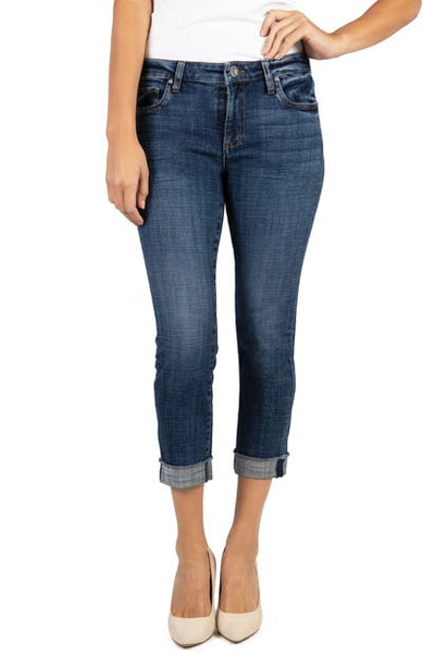 Kut From The Kloth Amy Raw Hem Crop Straight Leg Jeans In Music