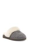 Ugg Cozy Knit Genuine Shearling Slipper In Charcoal Knit