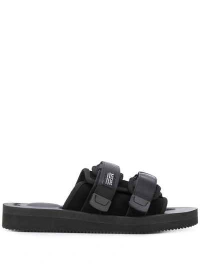 Suicoke Open Toe Strap Sandals In Black