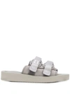 Suicoke Touch Strap Open-toe Sandals In Grey