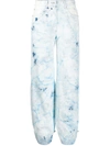 OFF-WHITE BLEACHED TAPERED JEANS