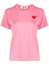 COMME DES GARÇONS PLAY HEART-PRINT CREW NECK T-SHIRT