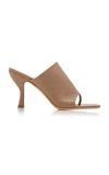 Gia X Pernille Teisbaek 80mm Leather Thong Sandals In Beige,grey