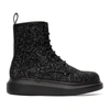 ALEXANDER MCQUEEN ALEXANDER MCQUEEN BLACK GLITTER COMBAT BOOT