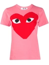 COMME DES GARÇONS PLAY HEART PRINT ROUND NECK T-SHIRT