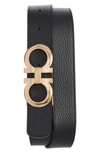 FERRAGAMO REVERSIBLE LEATHER BELT,0724126