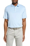 Peter Millar Stripe Featherweight Performance Polo In Cottage Blue