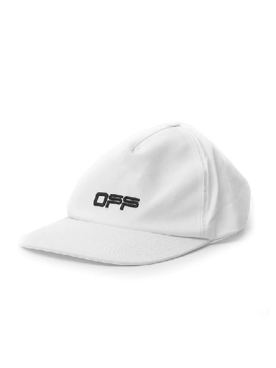 Off-white Logo Cotton Baseball Cap In White