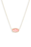 Kendra Scott Elisa Pendant Necklace In Gold Iridescent Coral Illusion