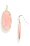 Kendra Scott Elle Filigree Drop Earrings In Gold Iridescent Coral Illusion