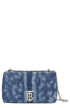 BURBERRY SMALL LOLA QUILTED DENIM SHOULDER BAG,8026831