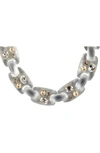 ALEXIS BITTAR FUTURE ANTIQUITY CRYSTAL STUD SOFT LINK NECKLACE,AB0SN017010