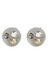 ALEXIS BITTAR FUTURE ANTIQUITY CRYSTAL STUD BUTTON EARRINGS,AB0SE026010