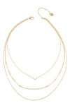 ALLSAINTS DELICATE TRIPLE LAYER NECKLACE,298991GLD110