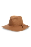 Madewell Mesa Packable Straw Hat In Warm Nutmeg