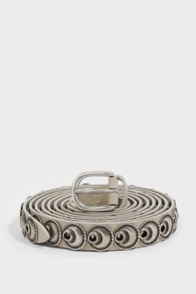 Isabel Marant Juddi Coin-embellished Leather Belt In White