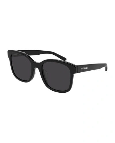 Balenciaga 52mm Polarized Square Sunglasses In Black