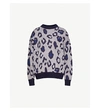 Anine Bing Raigh Leopard Crewneck Sweater In Leopard