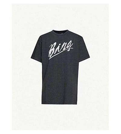 Anine Bing Lili Logo-print Cotton-jersey T-shirt In Black