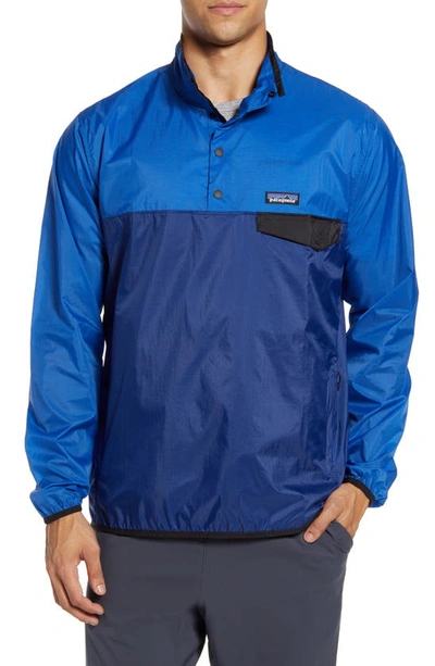 Patagonia Houdini Snap-t Pullover Top - Superior Blue Colour: Superior In Royal