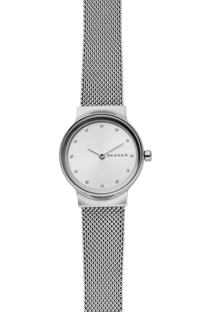 Skagen Women's Freja Stainless Steel Mesh Bracelet Watch 26mm In Silver