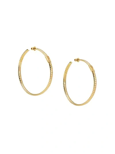 Fendi Baguette Large Earrings In Oro Soft