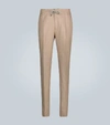 BRUNELLO CUCINELLI RELAXED-FIT LINEN trousers,P00442257