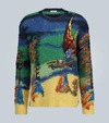 VALENTINO DRAGON AT DAWN KNITTED SWEATER,P00470222