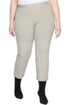 Sanctuary Carnaby Kick-crop Capri Pants In Beige Check
