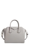 Givenchy Antigona Small Sugar Goatskin Satchel Bag In Grey