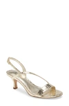 Adrianna Papell Annalie Sandal In Gold Faux Leather