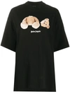 PALM ANGELS PALM ANGELS BEAR OVER TEE BLACK BROWN
