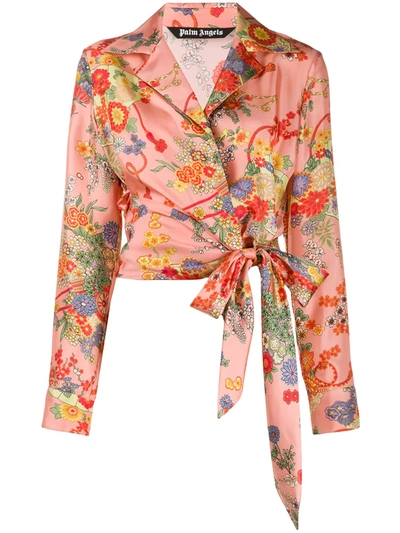 Palm Angels Blooming Knot Shirt In Multicolore