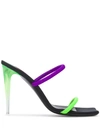 Ireneisgood Multicolor Polyester Sandals In Black