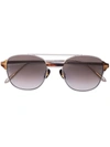 LINDA FARROW REED SQUARE-FRAME SUNGLASSES