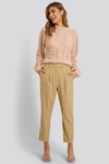 MANGO MANGO MELCHOR TROUSERS - BEIGE