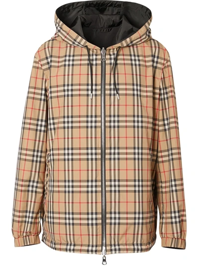 Burberry Reversible Vintage Check Jacket In Neutrals