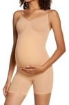 Skims Sculpting Seamless Mid-thigh Bodysuit In Ochre