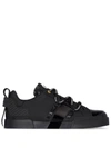 Dolce & Gabbana Black Portofino Sneakers In Nero