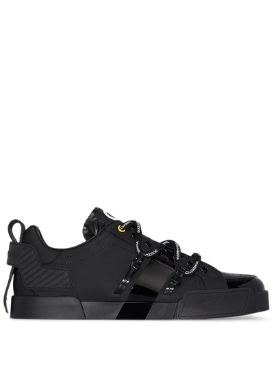 DOLCE & GABBANA PORTOFINO LEATHER SNEAKERS