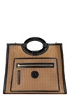 FENDI FENDI LOGO PATCH PERFORATED TOTE BAG